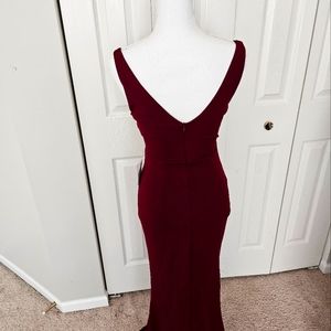 Lulu's long wine dress.